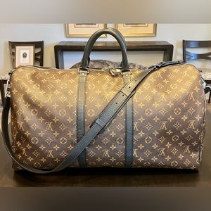 Louis Vuitton Keepall Bandoulière 55 Monogram Macassar